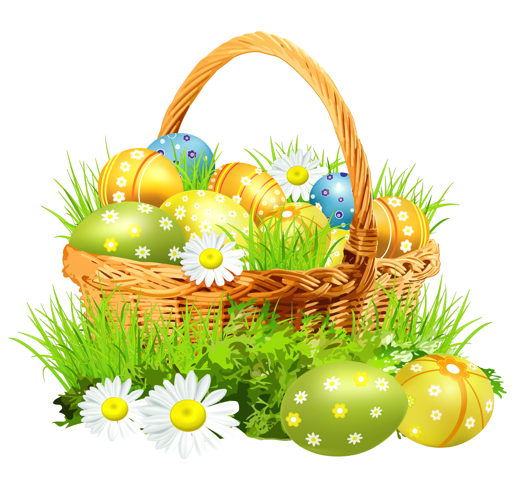 free clipart easter basket with eggs - photo #40