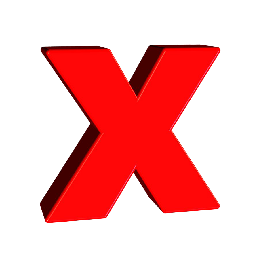 Red X Letter Transparent | PNG All