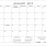 File PNG del calendario 2019