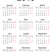 2019 Calendar PNG Image File