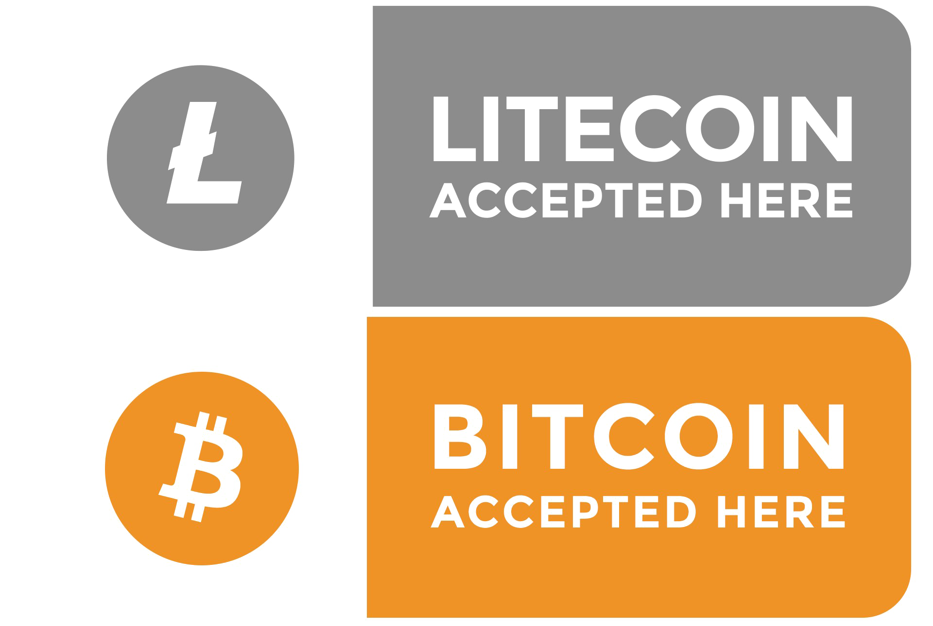 Bitcoin Accepted Here Button PNG File