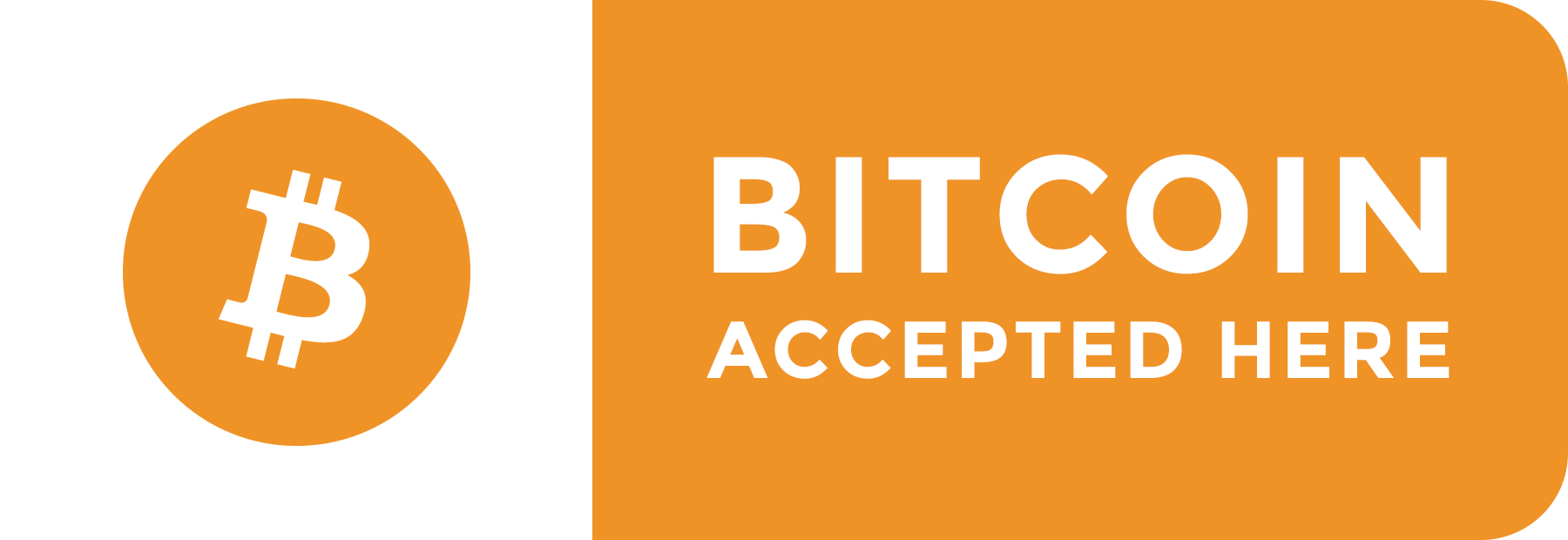 Bitcoin Accepted Here Button PNG Image