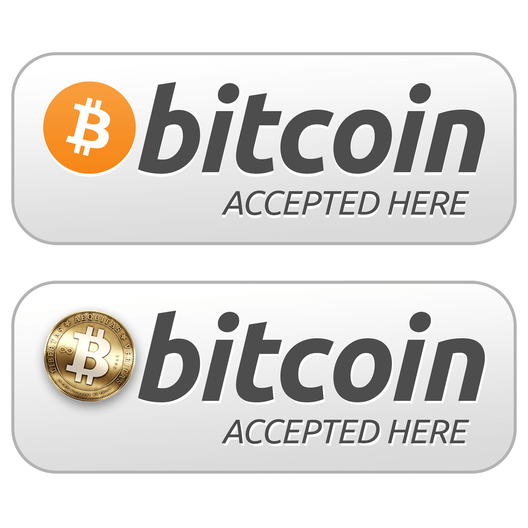 Bitcoin Accepted Here Button Transparent