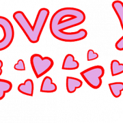 I Love You Text PNG File