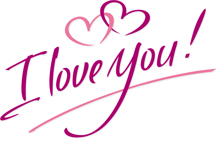 I Love You Text PNG Image File