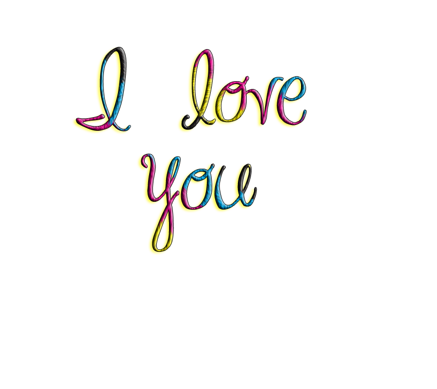 I Love You Text PNG Image HD