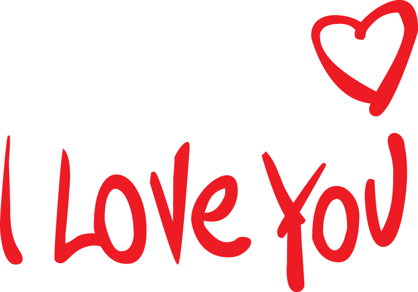 I Love You Text PNG Images