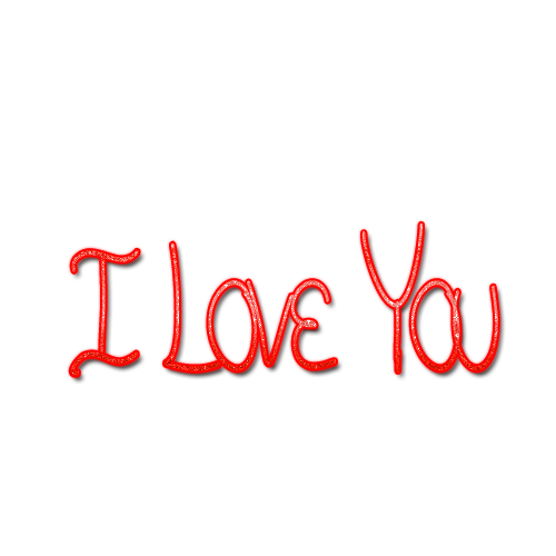 I Love You Text PNG Transparent HD Photo