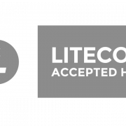 تم قبول Litecoin هنا زر شفاف