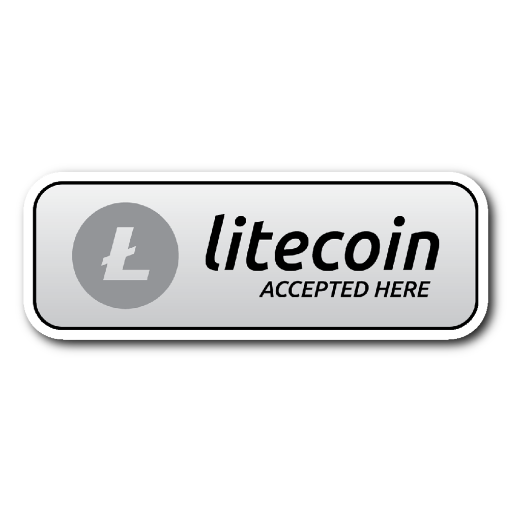 Litecoin Accepted Here Button