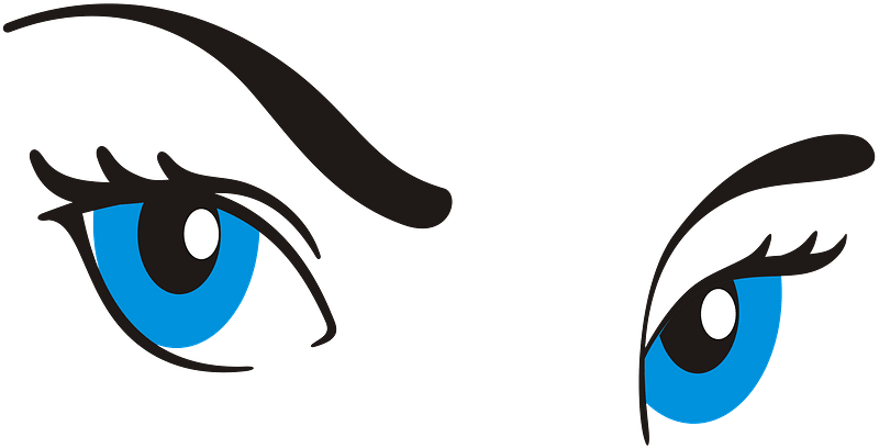 Blue Eyes Vector PNG Image