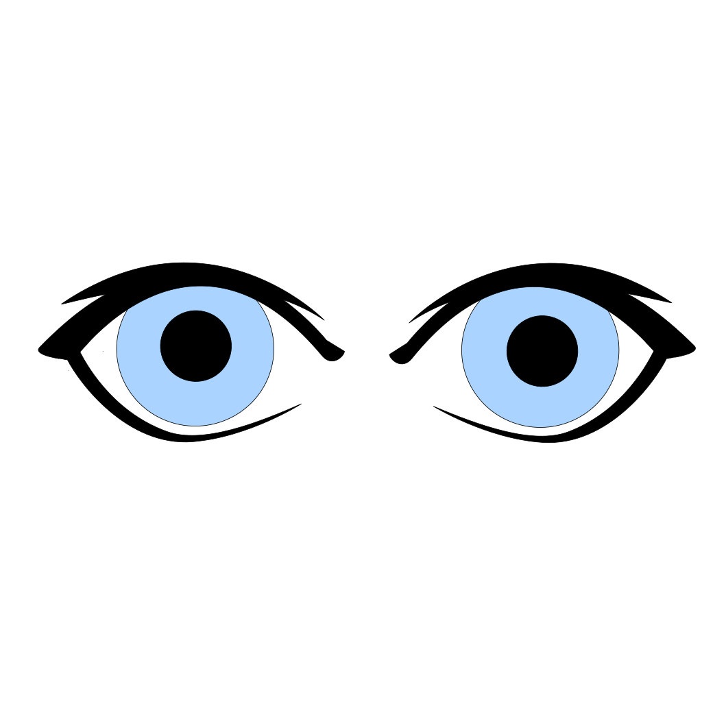 PNG trasparente vettoriale degli occhi blu