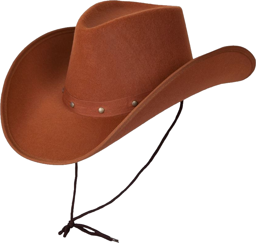 Imagem de png de cowboy ocidental marrom