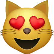Cat Eyes Emoji PNG Fichier