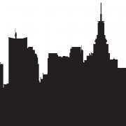Cityscape silhouette background png imahe