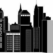 Cityscape silhouette download png gratis