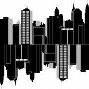 Cityscape Silhouette PNG Cutout