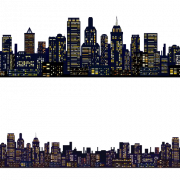 ملف Silhouette PNG مشهد المدينة