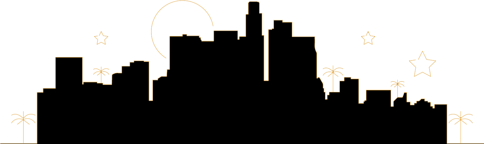 Cityscape Silhouette PNG HD Image