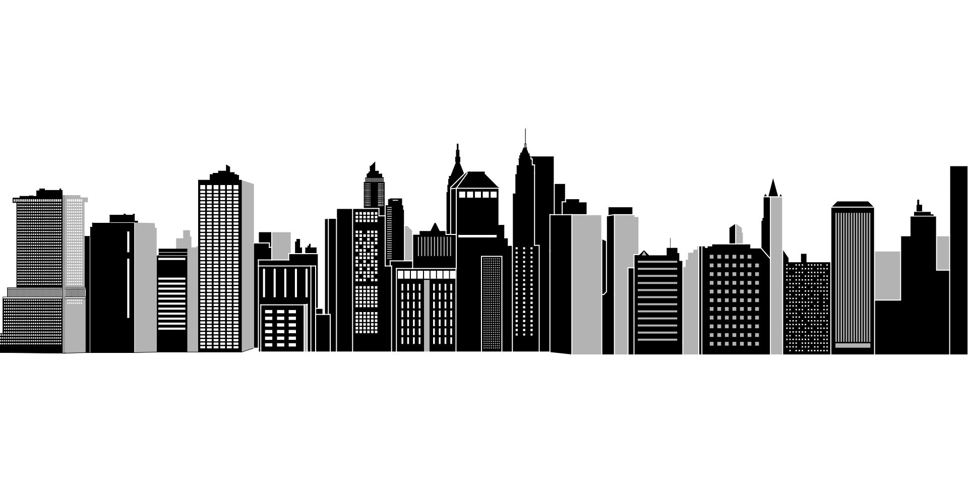 Cityscape Silhouette PNG Photo