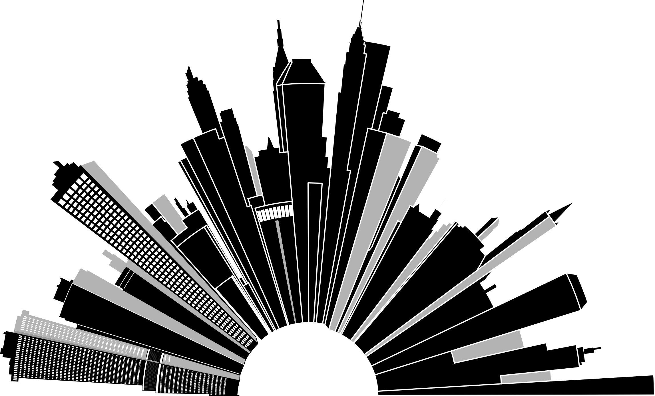Cityscape Silhouette PNG Pic