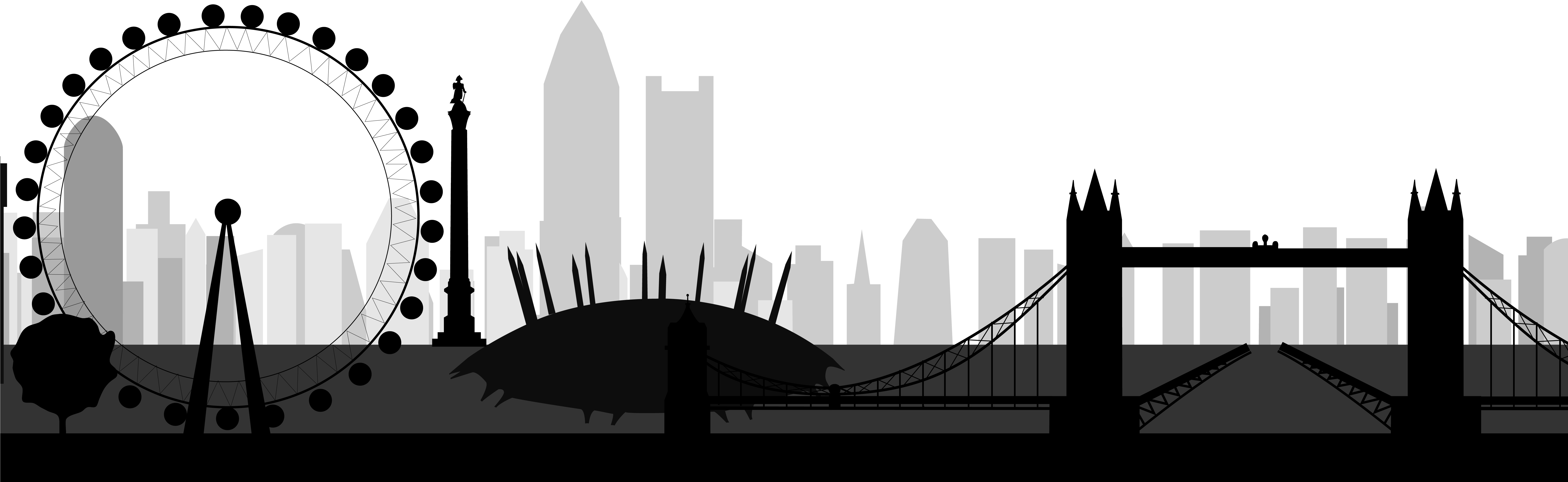 Cityscape Silhouette Transparent Free PNG