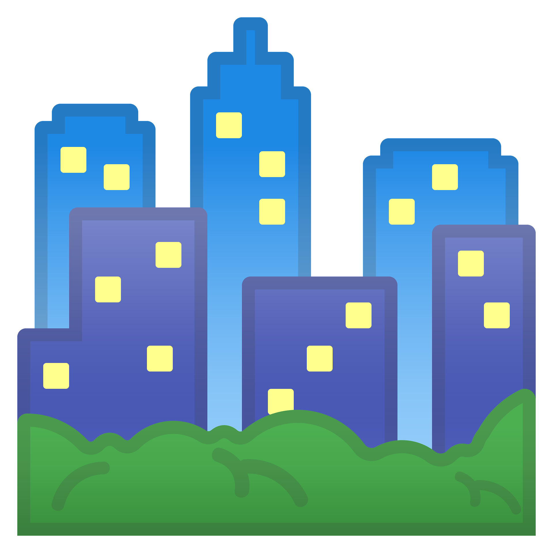 Cityscape Vector PNG Clipart