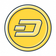 Dash Crypto Logo PNG Image