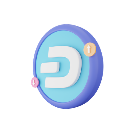 Dash Crypto Logo PNG Picture