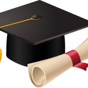 Hat Diploma PNG ภาพฟรี