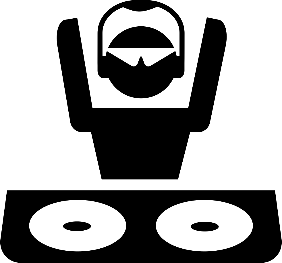 Disc Jockey Silhouette PNG Clipart