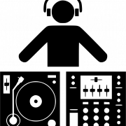 Disc Jockey Silhouette PNG Images