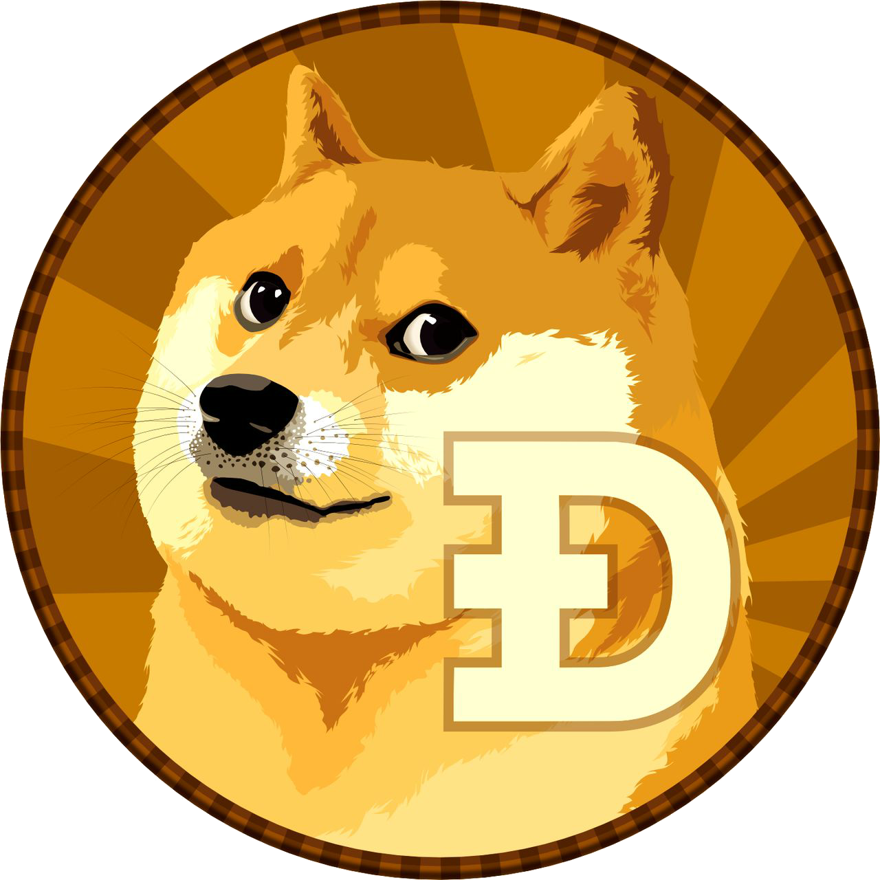 Dogecoin Crypto Logo PNG Cutout
