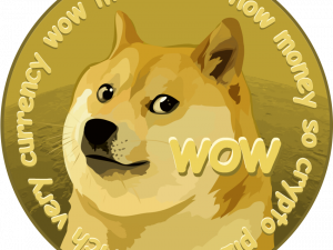 Dogecoin crypto logo gambar png