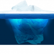 Iceberg Underwater PNG Cutout