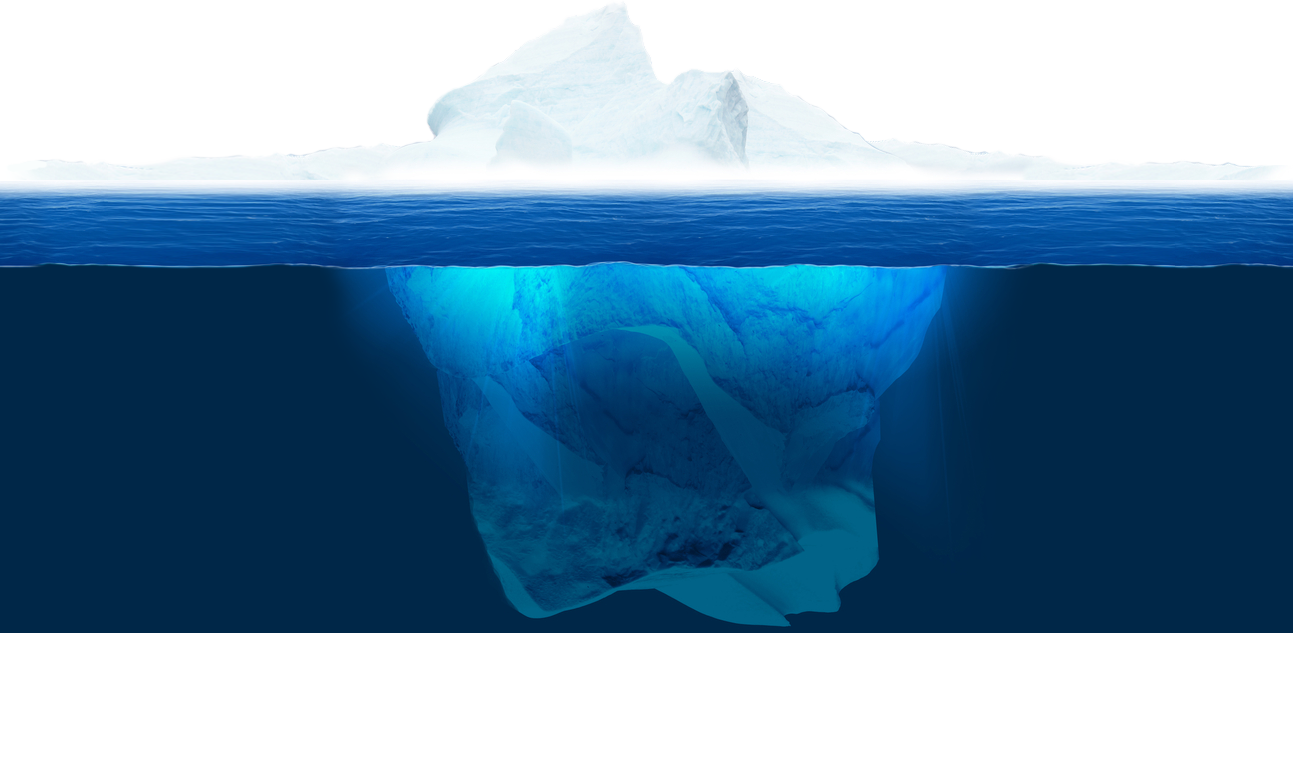 Iceberg Underwater PNG Cutout