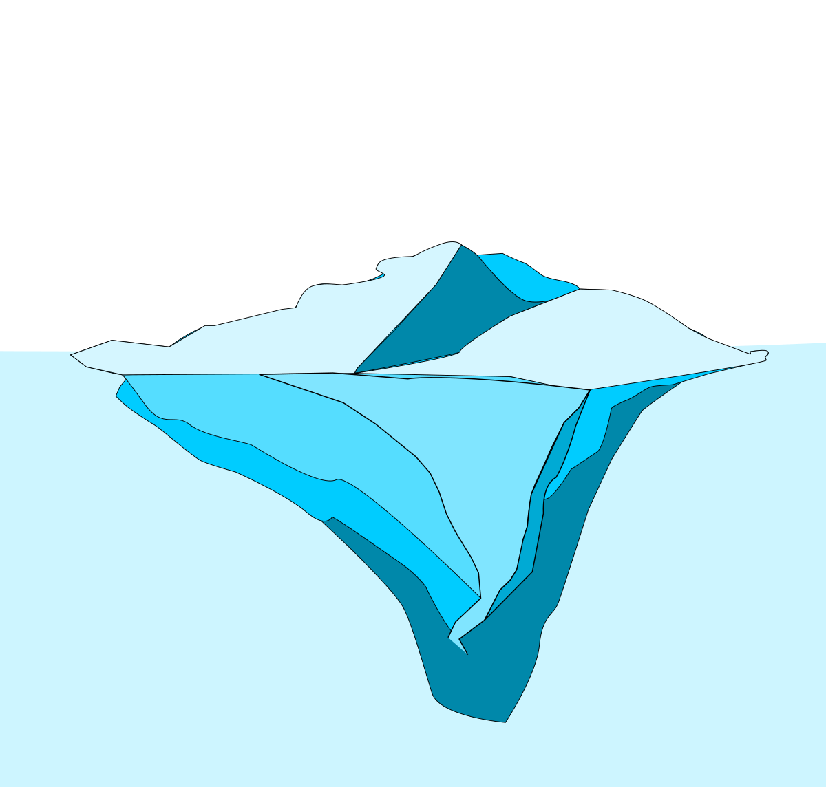 Iceberg Underwater PNG Free Download
