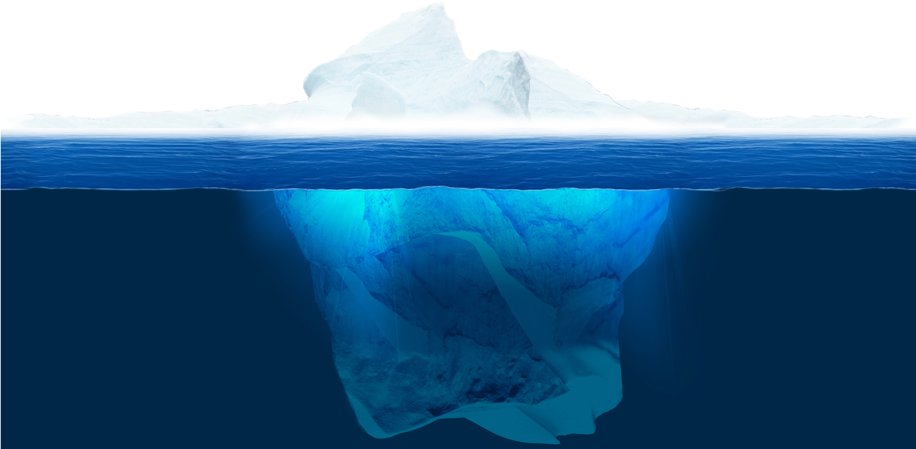 Imagem fotográfica png subaquática iceberg