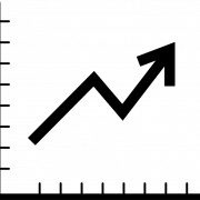 Line Chart Silhouette PNG Cutout