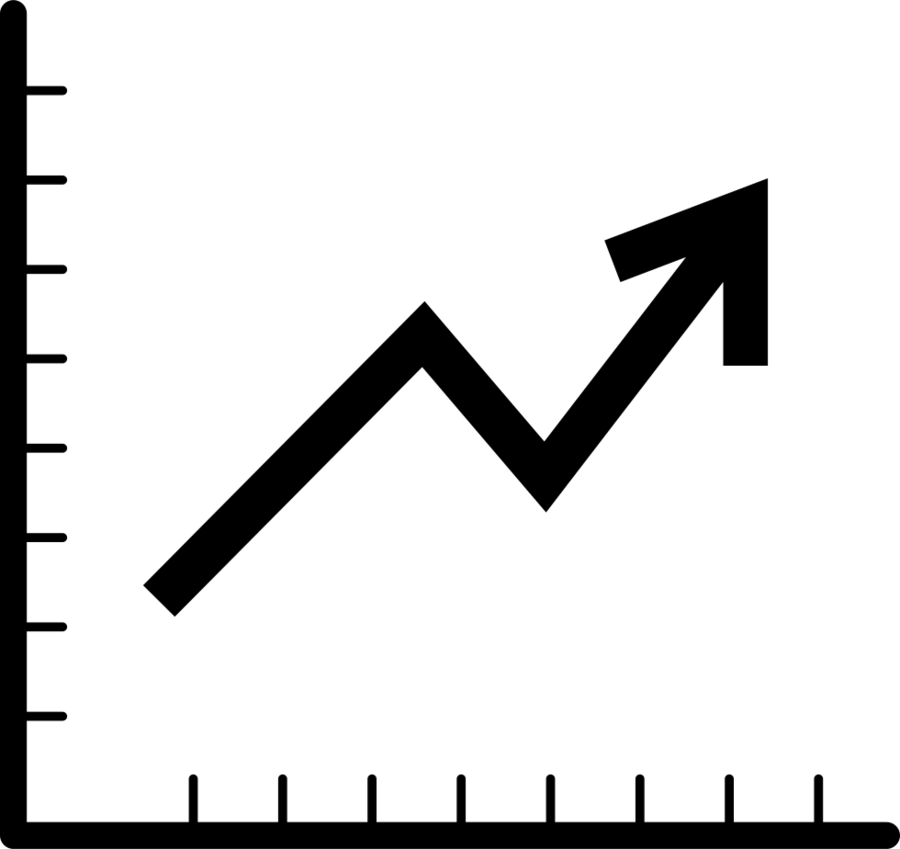 Line Chart Silhouette PNG Cutout