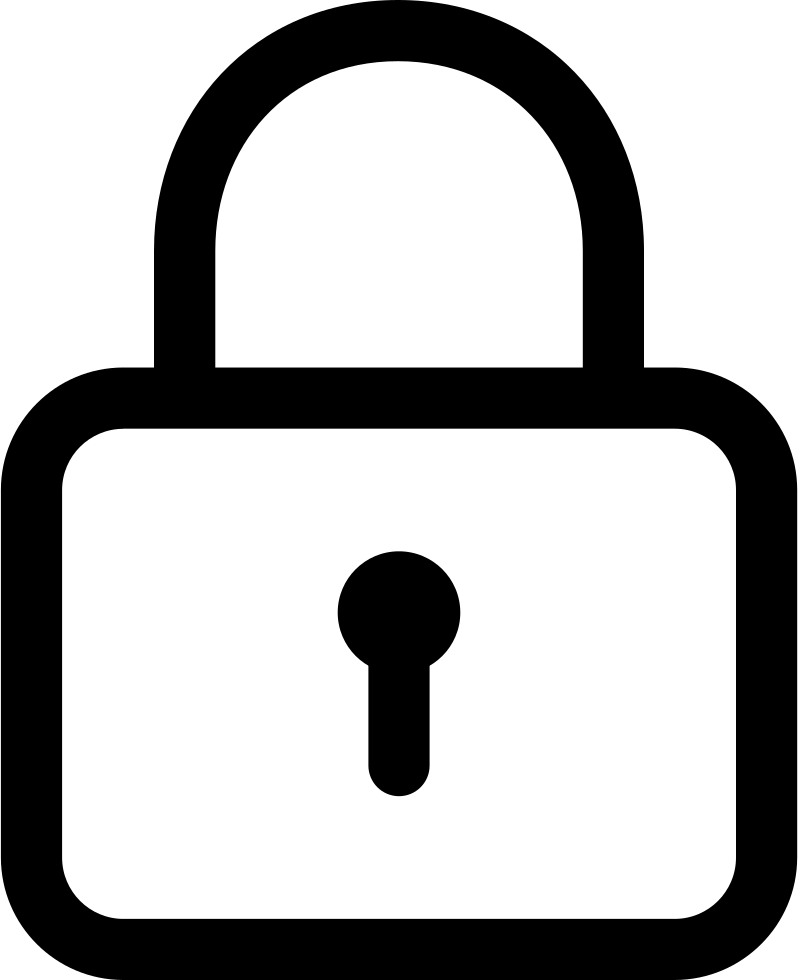 Lock Silhouette PNG File
