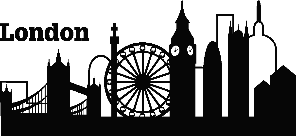 London Silhouette PNG -Datei