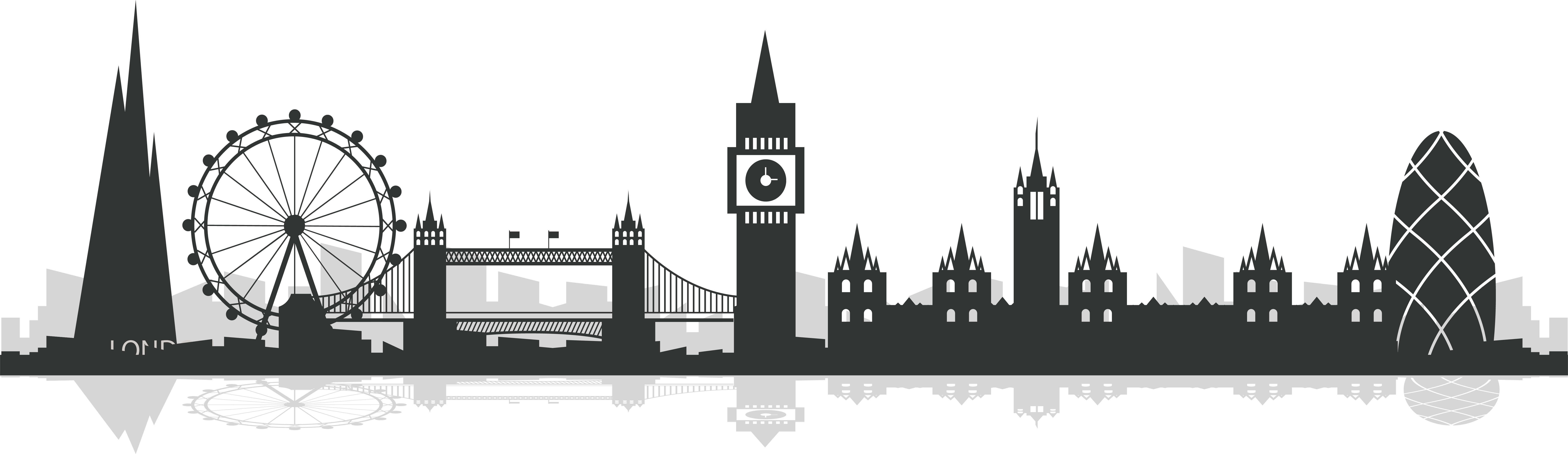 London Silhouette PNG Image