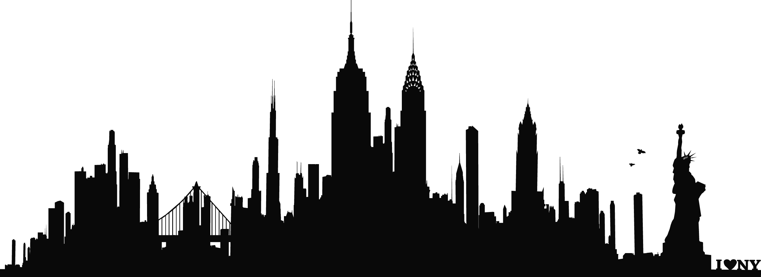 New York City Silhouette PNG Cutout