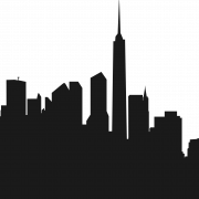 Silhouette de la ciudad de Nueva York PNG Imagen