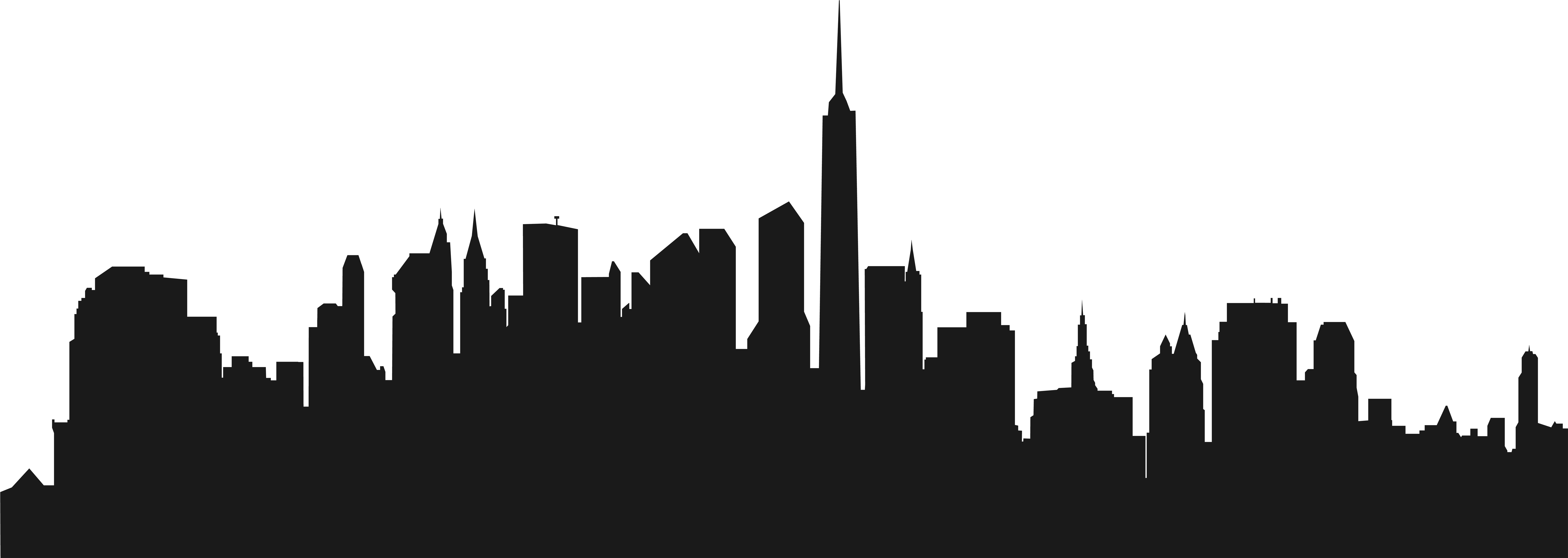 New York City Silhouette PNG Image
