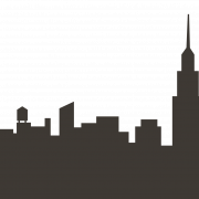 Silhouette de la ciudad de Nueva York PNG Imágenes