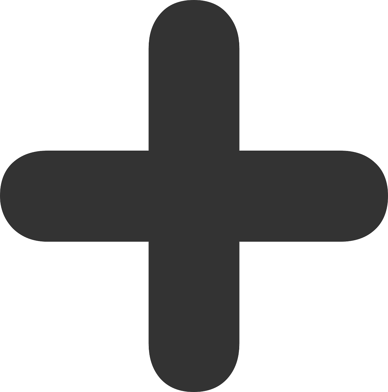 Plus Symbol Silhouette PNG Free Image