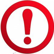 Red Attention Symbol PNG Photo