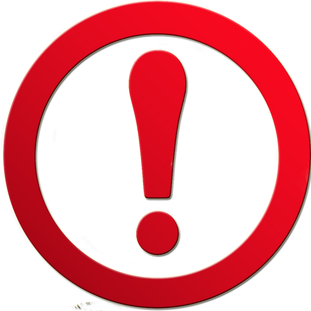 Red Attention Symbol PNG Photo